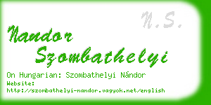 nandor szombathelyi business card